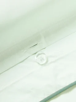 Fundas Nórdicas|Mantas></noscript>Westwing Collection Funda nórdica de percal con ribete Daria Verde salvia, verde