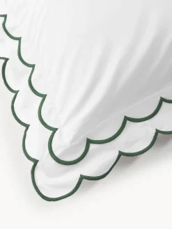 Fundas Nórdicas|Mantas></noscript>Westwing Collection Funda nórdica de percal con dobladillo bordado Atina