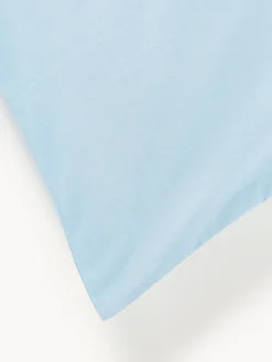 Fundas Nórdicas|Mantas></noscript>Westwing Collection Funda nórdica de percal con bordado Roya Azul claro, verde turquesa