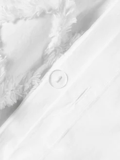 Mantas|Fundas Nórdicas></noscript>Westwing Collection Funda nórdica de percal con mechones Faith Blanco