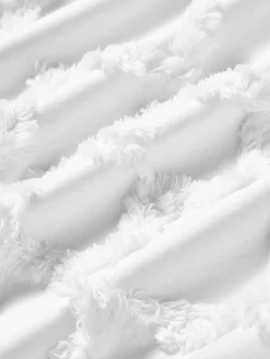 Mantas|Fundas Nórdicas></noscript>Westwing Collection Funda nórdica de percal con mechones Faith Blanco