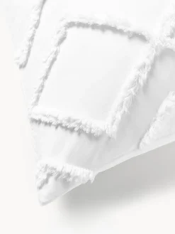 Mantas|Fundas Nórdicas></noscript>Westwing Collection Funda nórdica de percal con mechones Faith Blanco