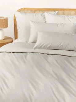 Mantas|Fundas Nórdicas>Westwing Collection Funda nórdica de percal Elsie Gris claro