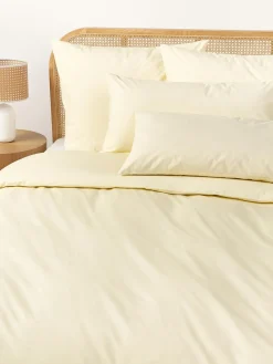Mantas|Fundas Nórdicas>Westwing Collection Funda nórdica de percal Elsie Amarillo claro