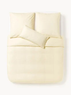 Mantas|Fundas Nórdicas>Westwing Collection Funda nórdica de percal Elsie Amarillo claro