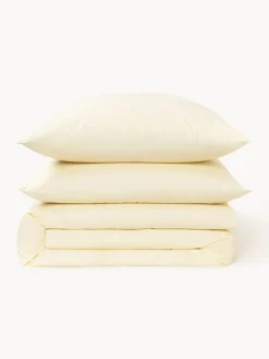 Mantas|Fundas Nórdicas></noscript>Westwing Collection Funda nórdica de percal Elsie Amarillo claro