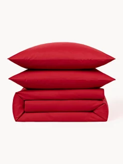 Fundas Nórdicas|Mantas></noscript>Westwing Collection Funda nórdica de percal Elsie Rojo