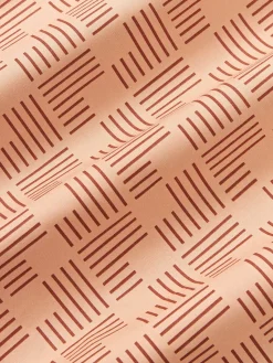 Fundas Nórdicas|Mantas></noscript>Westwing Collection Funda nórdica de percal estampado Inki Terracota, turrón