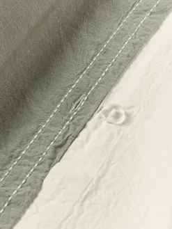 Fundas Nórdicas|Mantas></noscript>Westwing Collection Funda nórdica de percal Graham Verde oliva, Off White