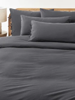 Funda nórdica de percal lavado Leonie Fundas Nórdicas|Mantas