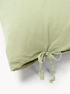 Mantas|Fundas Nórdicas></noscript>Westwing Collection Funda nórdica de percal lavado Leonie Verde claro