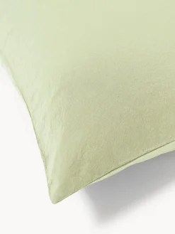 Mantas|Fundas Nórdicas></noscript>Westwing Collection Funda nórdica de percal lavado Leonie Verde claro