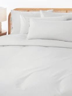 Mantas|Fundas Nórdicas>Westwing Collection Funda nórdica de percal lavado Leonie Gris claro