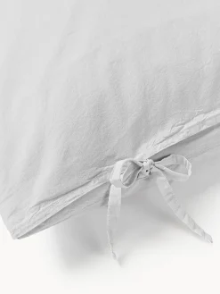 Mantas|Fundas Nórdicas></noscript>Westwing Collection Funda nórdica de percal lavado Leonie Gris claro