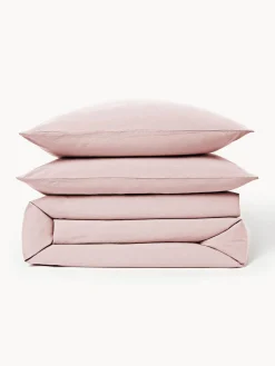 Fundas Nórdicas|Mantas></noscript>Westwing Collection Funda nórdica de percal lavado Leonie Rosa oscuro