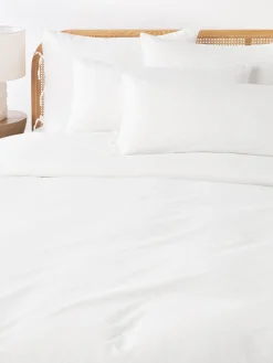 Fundas Nórdicas|Mantas>Westwing Collection Funda nórdica de percal lavado Leonie Blanco