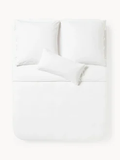 Fundas Nórdicas|Mantas>Westwing Collection Funda nórdica de percal lavado Leonie Blanco