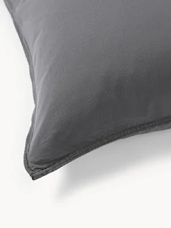 Fundas Nórdicas|Mantas></noscript>Westwing Collection Funda nórdica de percal lavado Debbie Gris oscuro