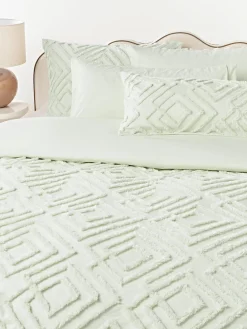 Fundas Nórdicas|Mantas>Westwing Collection Funda nórdica de percal Phil Verde salvia