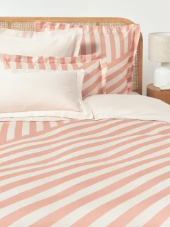 Clearance Funda nórdica de satén a rayas con dobladillo Brendan Mantas|Fundas Nórdicas