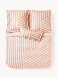 Clearance Funda nórdica de satén a rayas con dobladillo Brendan Mantas|Fundas Nórdicas