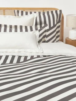 Best Funda nórdica de satén a rayas con dobladillo Brendan Fundas Nórdicas|Mantas