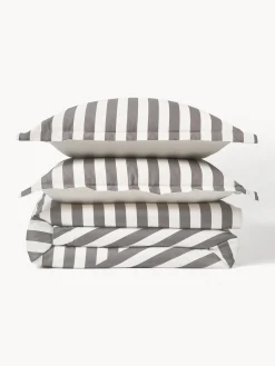 Best Funda nórdica de satén a rayas con dobladillo Brendan Fundas Nórdicas|Mantas