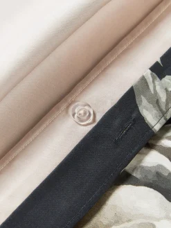 Mantas|Fundas Nórdicas></noscript>Westwing Collection Funda nórdica de satén Blossom Gris antracita, multicolor