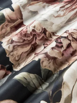 Mantas|Fundas Nórdicas></noscript>Westwing Collection Funda nórdica de satén Blossom Gris antracita, multicolor