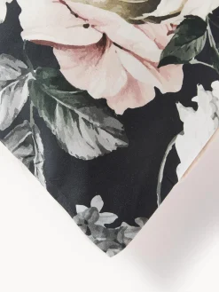 Mantas|Fundas Nórdicas></noscript>Westwing Collection Funda nórdica de satén Blossom Gris antracita, multicolor