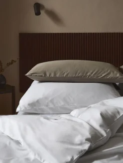 Mantas|Fundas Nórdicas>Westwing Collection Funda nórdica de satén Comfort Blanco