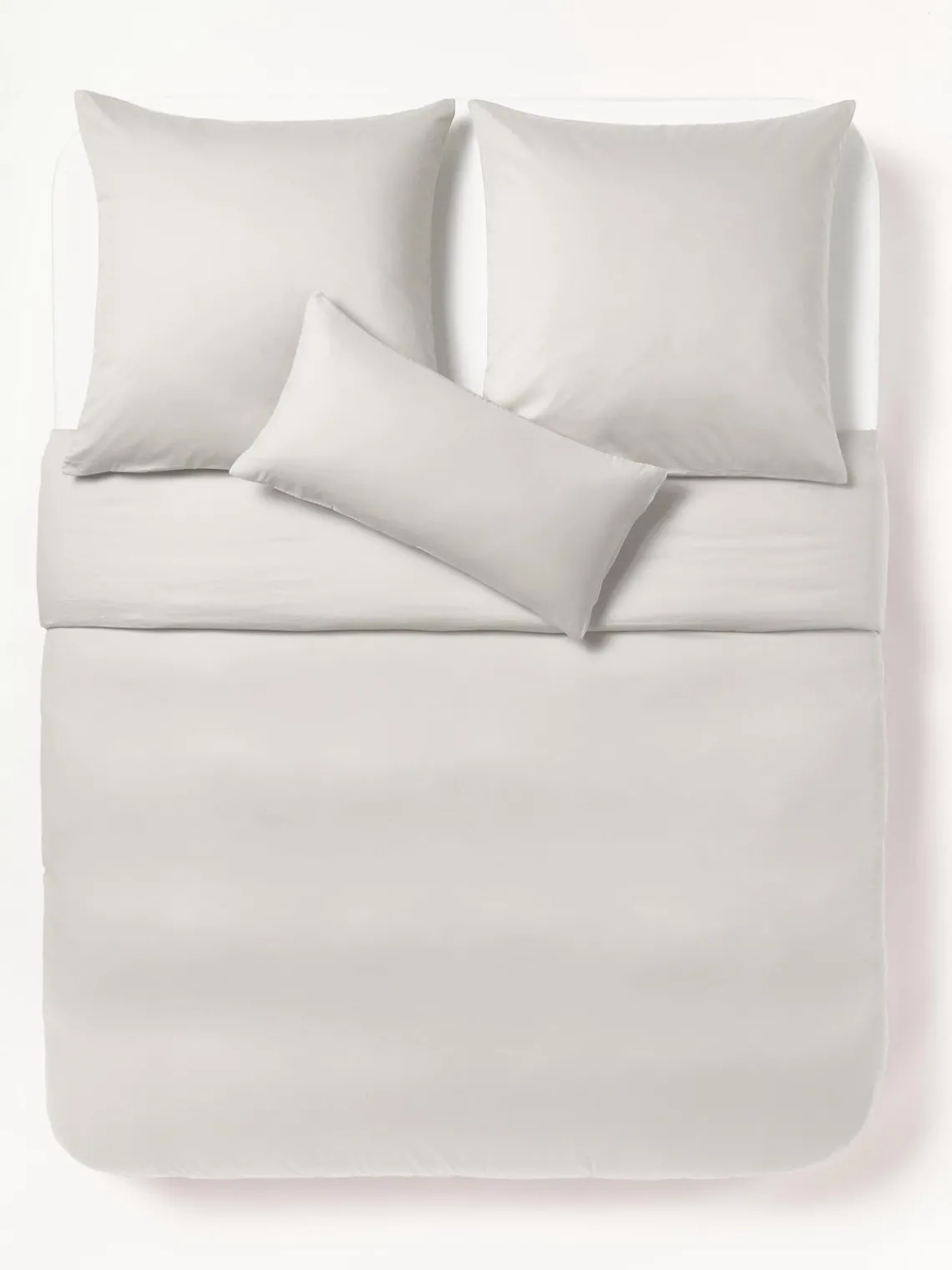 Mantas|Fundas Nórdicas>Westwing Collection Funda nórdica de satén Comfort Gris claro