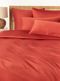 Fundas Nórdicas|Mantas>Westwing Collection Funda nórdica de satén Comfort Rojo óxido
