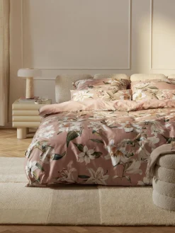 Online Funda nórdica de satén con estampado floral Flori Fundas Nórdicas|Mantas