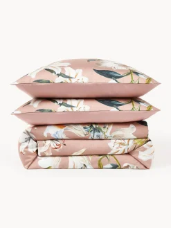 Online Funda nórdica de satén con estampado floral Flori Fundas Nórdicas|Mantas