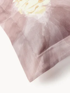 Fundas Nórdicas|Mantas></noscript>Westwing Collection Funda nórdica de satén de algodón Alyssa Tonos rosas