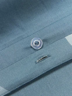 Fundas Nórdicas|Mantas></noscript>Westwing Collection Funda nórdica de satén estampado Marino Tonos grises azulados