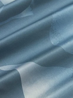 Fundas Nórdicas|Mantas></noscript>Westwing Collection Funda nórdica de satén estampado Marino Tonos grises azulados