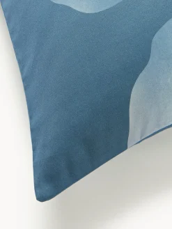 Fundas Nórdicas|Mantas></noscript>Westwing Collection Funda nórdica de satén estampado Marino Tonos grises azulados