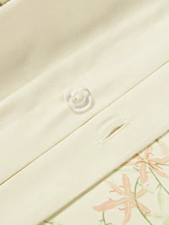 Fundas Nórdicas|Fundas De Edredón></noscript>Westwing Collection Funda nórdica de satén estampado Leticia Beige claro, melocotón, verde