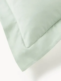 Fundas Nórdicas|Mantas></noscript>Westwing Collection Funda nórdica de satén estampado Leticia Verde salvia, beige claro, verde oscuro