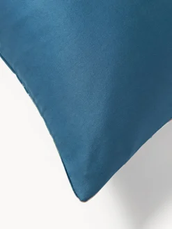 Fundas Nórdicas|Mantas></noscript>Westwing Collection Funda nórdica de satén estampado Anthea Azul petróleo, multicolor