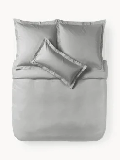 Mantas|Fundas Nórdicas></noscript>Westwing Collection Funda nórdica de satén Premium Gris claro