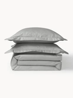 Mantas|Fundas Nórdicas></noscript>Westwing Collection Funda nórdica de satén Premium Gris claro