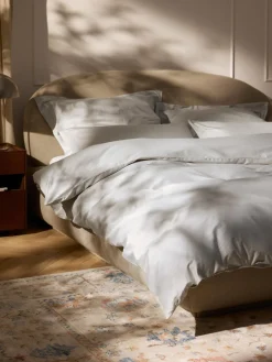 Mantas|Fundas Nórdicas></noscript>Westwing Collection Funda nórdica de satén Premium Gris claro