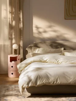 Mantas|Fundas Nórdicas>Westwing Collection Funda nórdica de satén Premium Beige claro