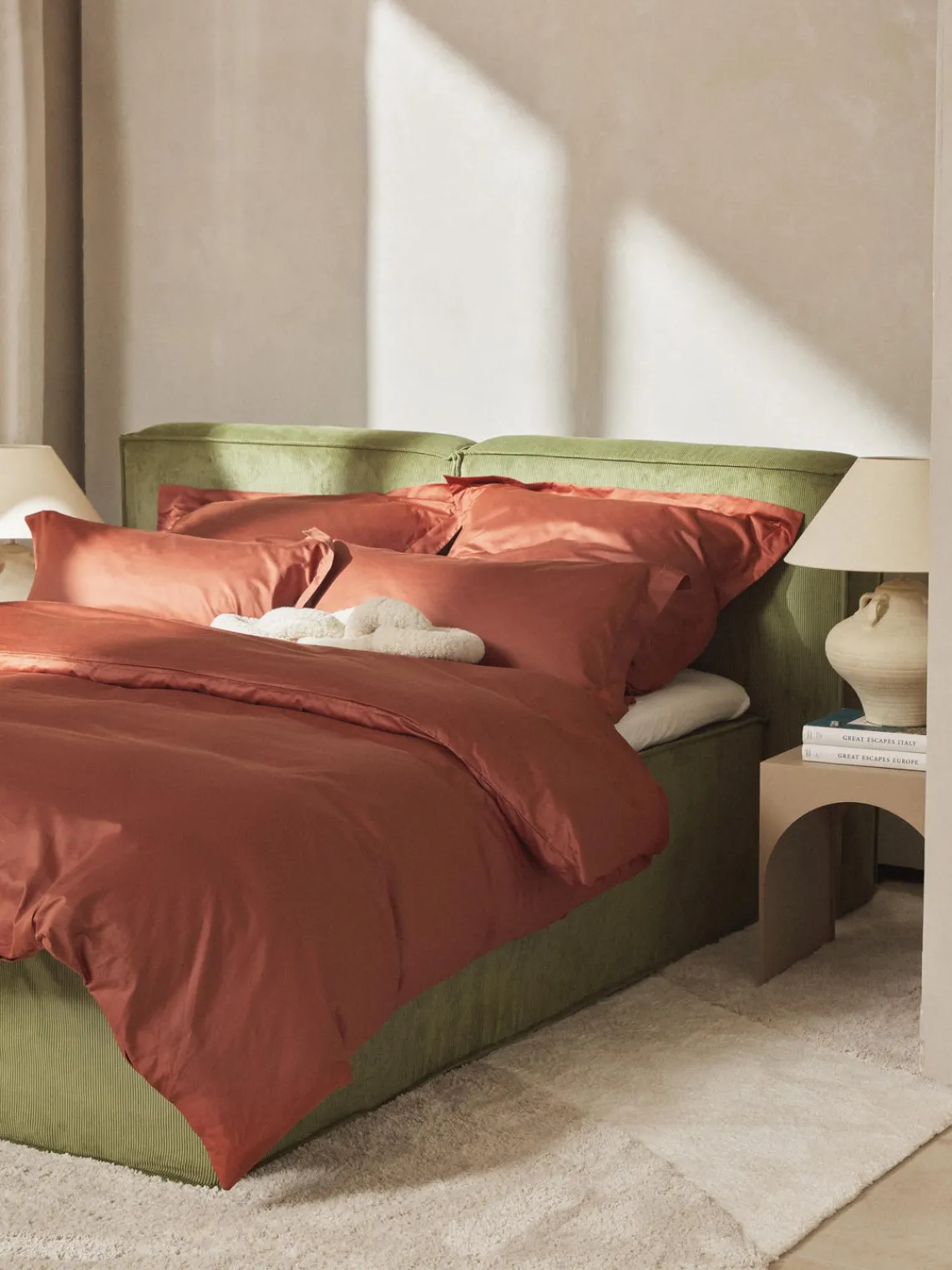 Fundas Nórdicas|Mantas>Westwing Collection Funda nórdica de satén Premium Terracota