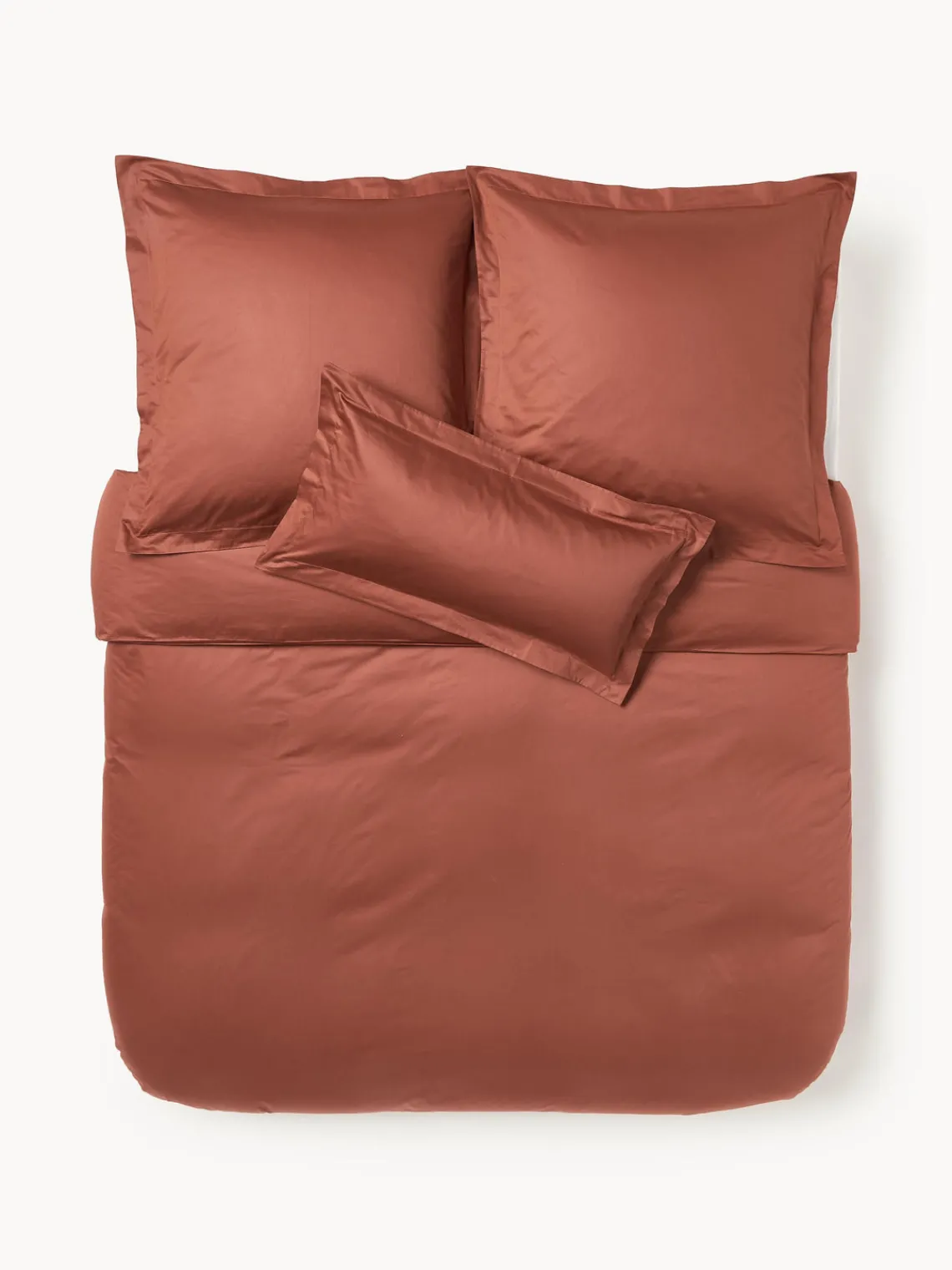 Fundas Nórdicas|Mantas>Westwing Collection Funda nórdica de satén Premium Terracota