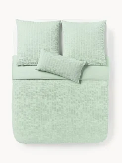 Fundas Nórdicas|Mantas>Westwing Collection Funda nórdica de sirsaca Esme Verde salvia