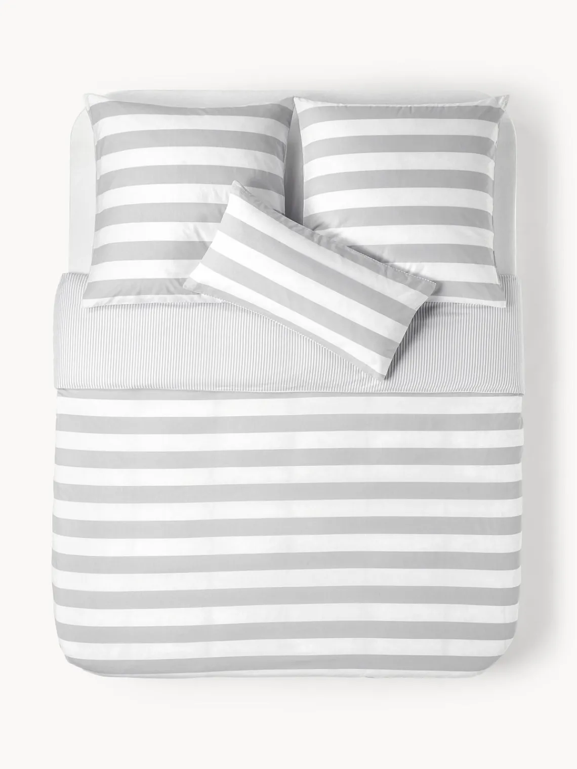 Online Funda nórdica doble cara de algodón a rayas Lorena Mantas|Fundas Nórdicas